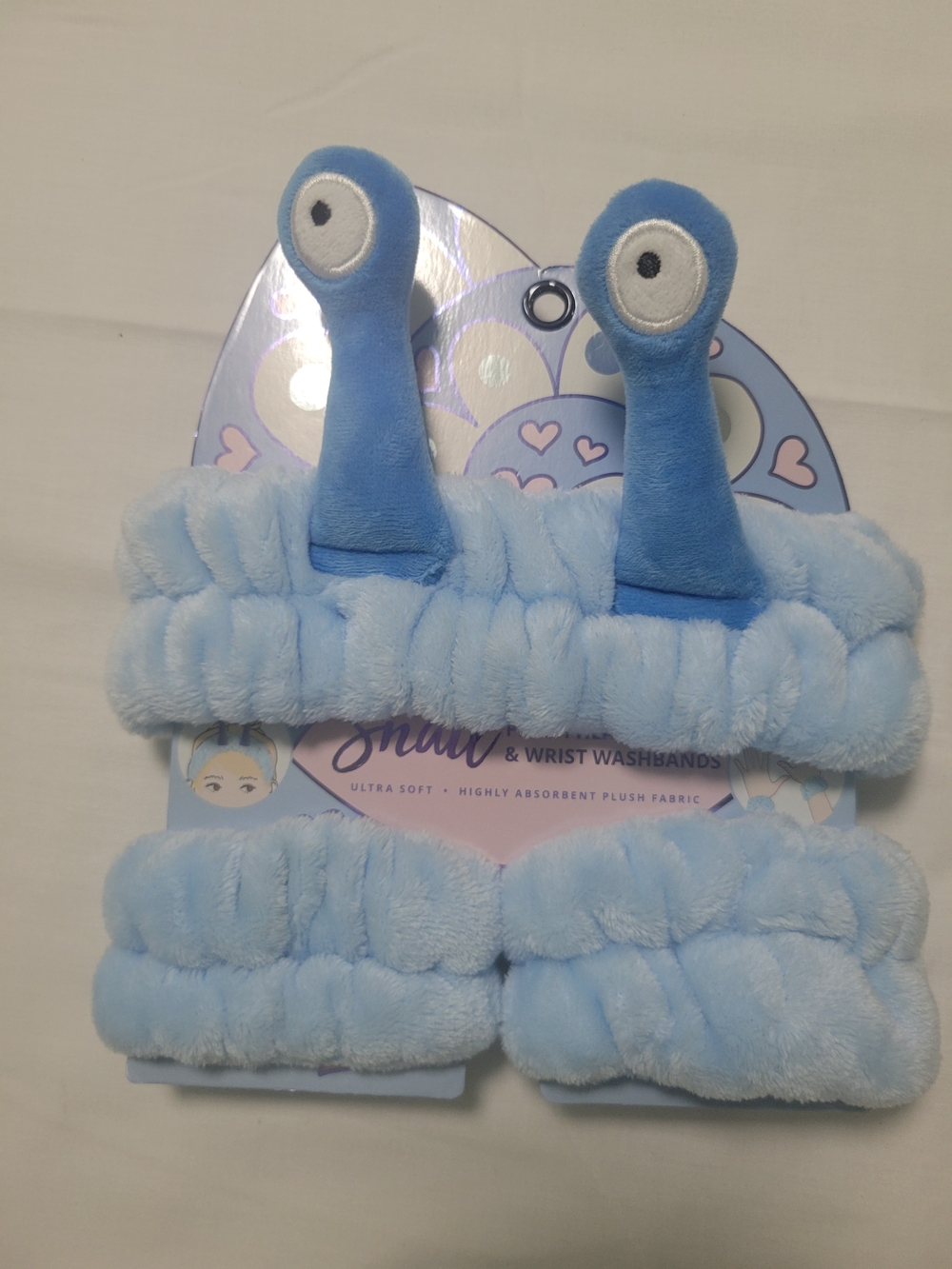 Kids Plush Blue Snail Headband & Wristbands Set